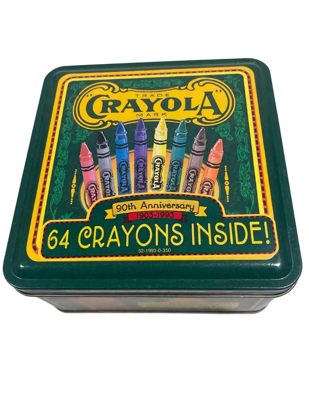 Vintage 1983 Crayola Crayon Tin 90th Anniversary - Retired Colors